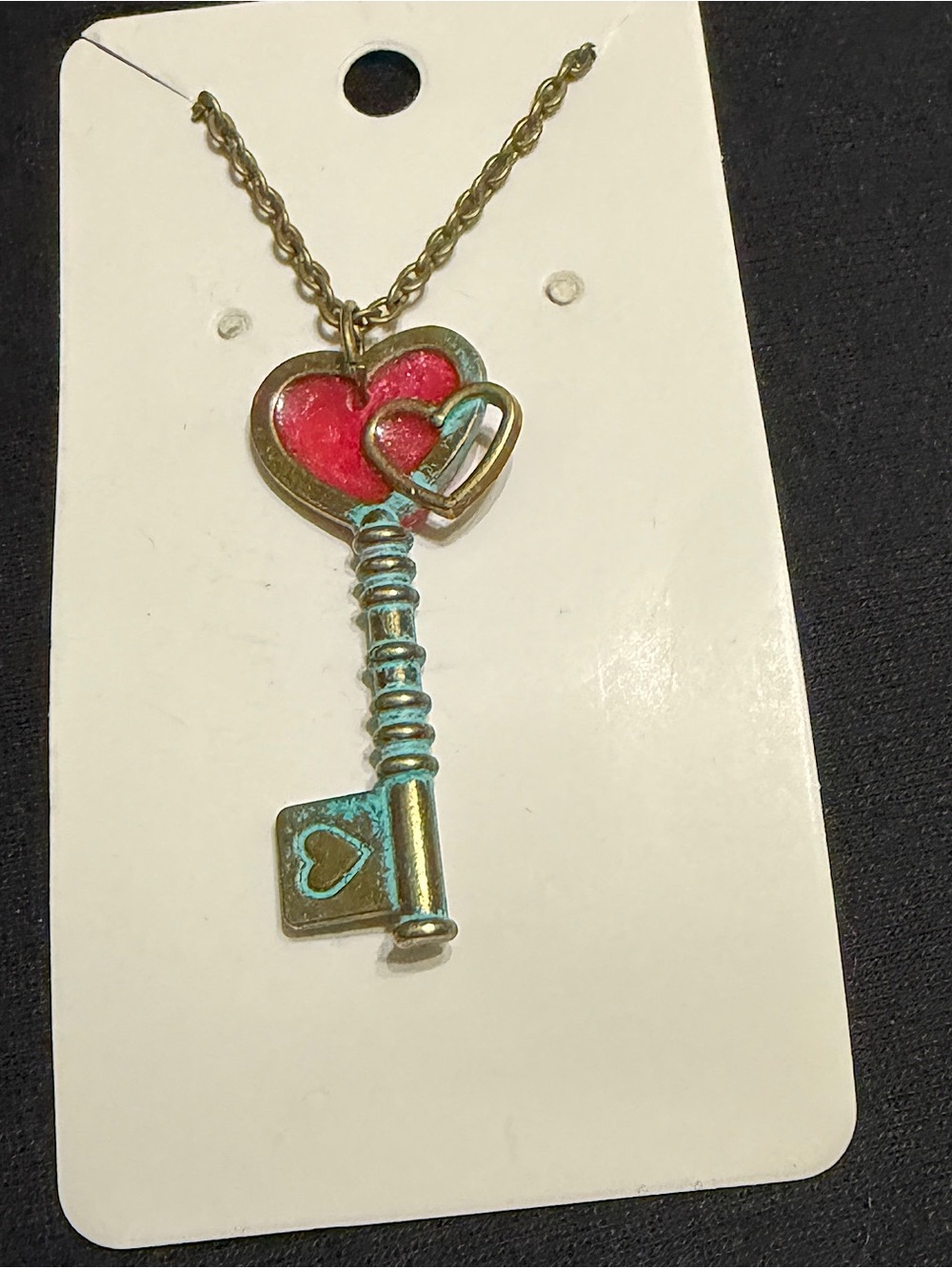 Heart Key Pendant Necklace